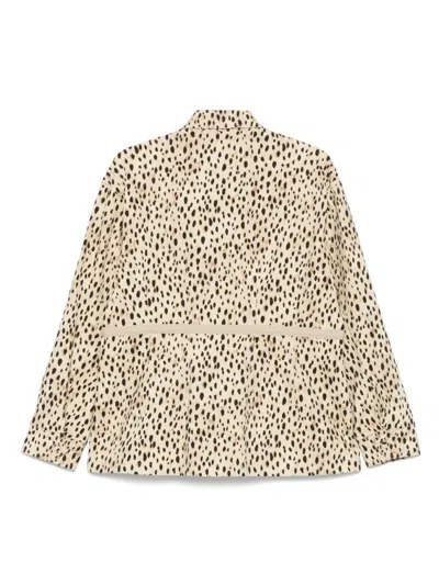 Moncler Saulon Technical Twill Field Jacket In Neutrals