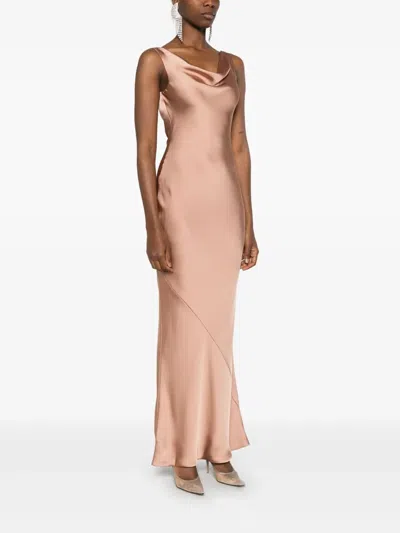 Norma Kamali Brown Maria Gown In Neutral