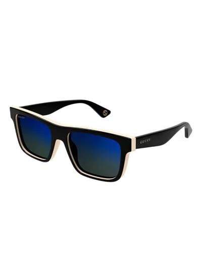 Gucci Rectangle-frame 'black' Sunglasses In Black