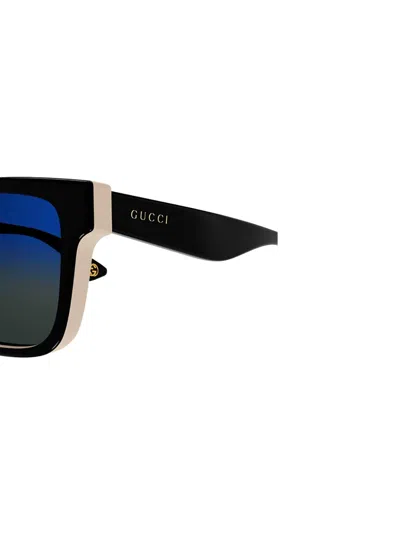 Gucci Rectangle-frame 'black' Sunglasses In Black