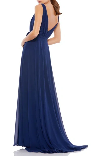 Mac Duggal 55283 Prom Long Sleeveless Formal Dress In Midnight