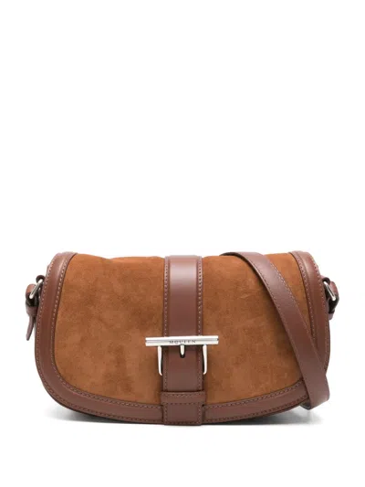Alexander Mcqueen Mcqueen Mini T-bar Shoulder Bag In Brown