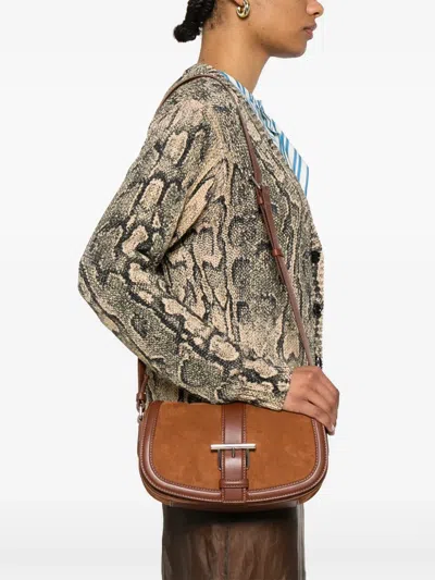 Alexander Mcqueen Mcqueen Mini T-bar Shoulder Bag In Brown