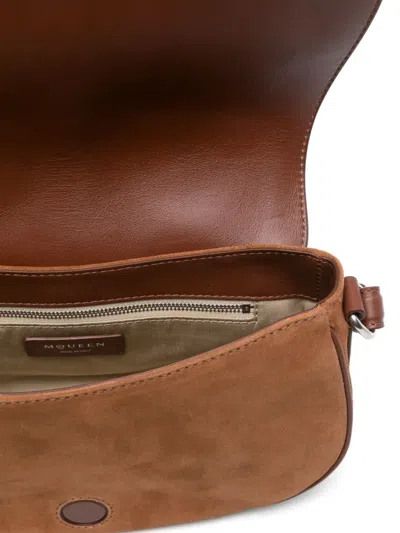 Alexander Mcqueen Mcqueen Mini T-bar Shoulder Bag In Brown