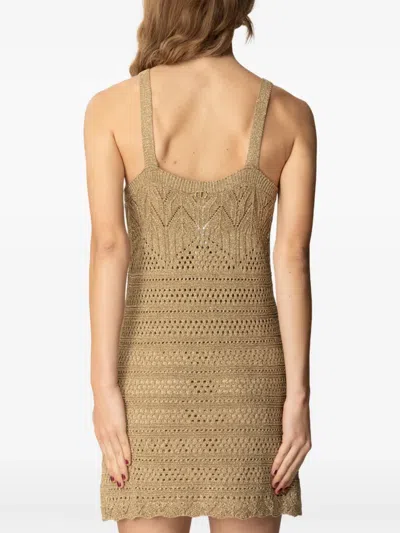 Twinset Dresses Golden In Gold