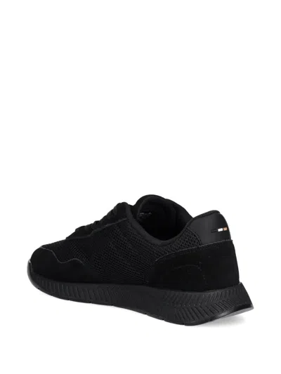 Hugo Boss Fabric Low-top Sneakers Featuring Unique Sole In Black