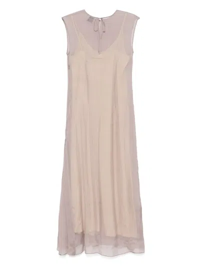 超长雪纺连衣裙