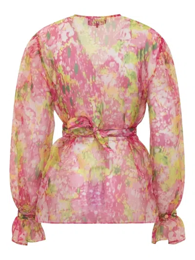 Del Core Cocoon Mini Blouse In Pink