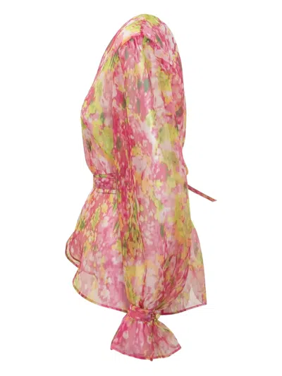 Del Core Cocoon Mini Blouse In Pink