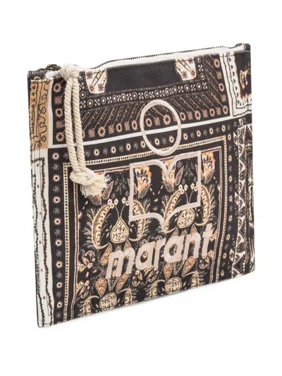 Isabel Marant Netia Clutch Bag In Black