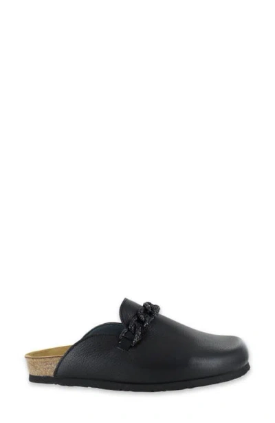 Naot Memphis Mule In Black Soft Leather