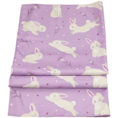 Northlight 70" Purple Easter Bunny Rectangular Tablecloth In Purple