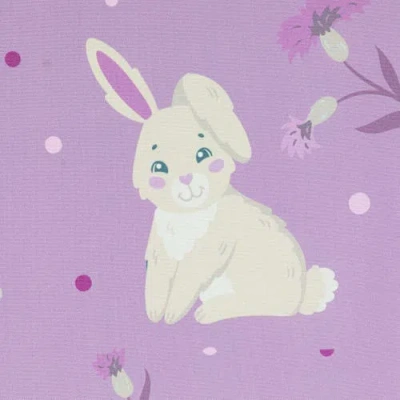 Northlight 70" Purple Easter Bunny Rectangular Tablecloth In Purple