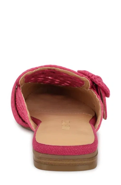 Nine West Caspe Woven Mule In Medium Pink