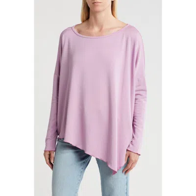 Go Couture Asymmetric Hem Sweater In Crocus