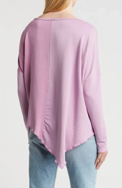 Go Couture Asymmetric Hem Sweater In Crocus