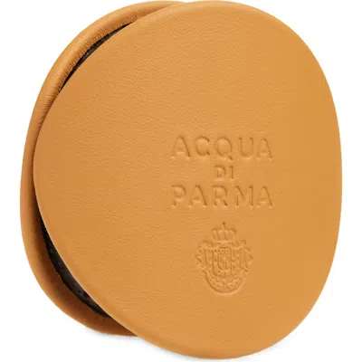 Acqua Di Parma Yellow Leather Car Diffuser Case In Tan