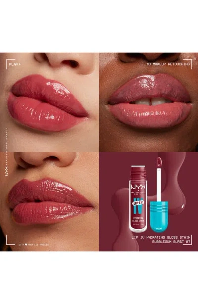 Nyx Professional Makeup Lip I.v. Hydrating Lip Gloss Stain In Bubblegum Burst