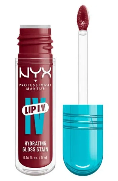 Nyx Professional Makeup Lip I.v. Hydrating Lip Gloss Stain In Blush Rush