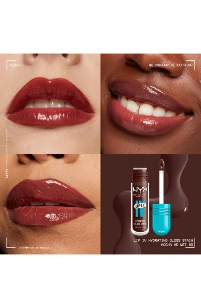 Nyx Professional Makeup Lip I.v. Hydrating Lip Gloss Stain In Mocha Me Wet