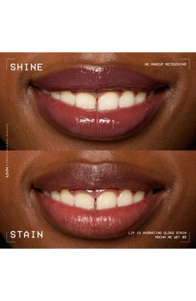 Nyx Professional Makeup Lip I.v. Hydrating Lip Gloss Stain In Mocha Me Wet