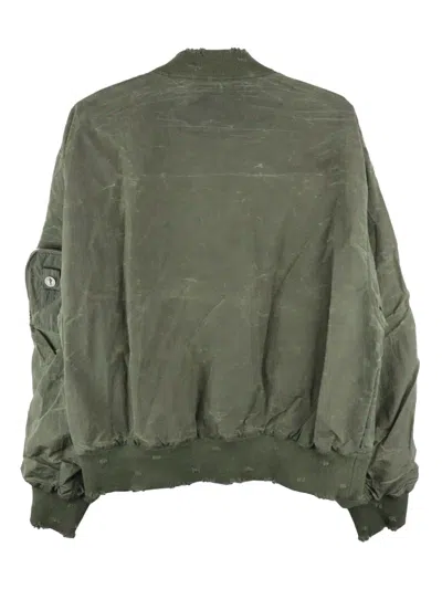 Thug Club Charlie Bomber Jacket In Green