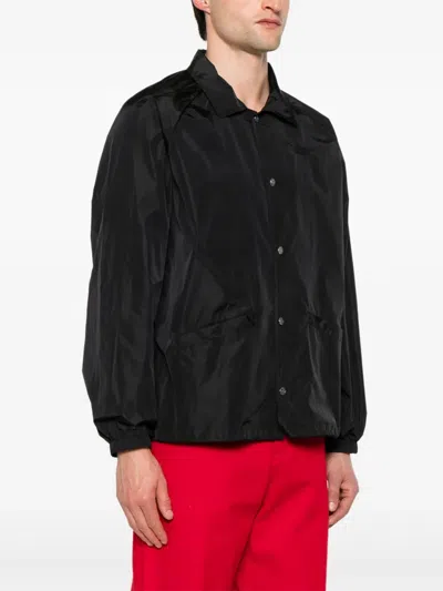 Bode Black Nylon Track Jacket In Black