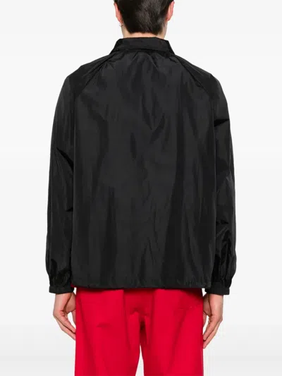 Bode Black Nylon Track Jacket In Black