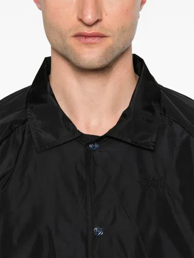 Bode Black Nylon Track Jacket In Black