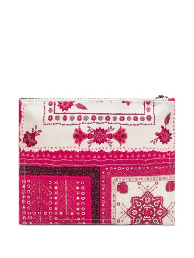 Isabel Marant Netia Clutch Bag In Red