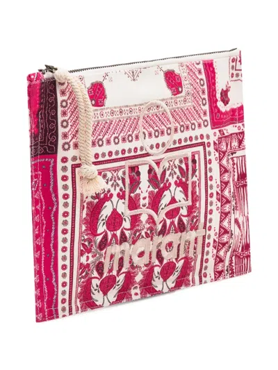 Isabel Marant Netia Clutch Bag In Red