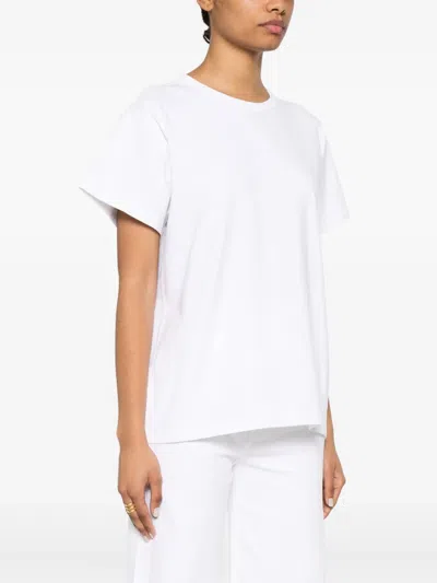 Khaite Devra T-shirt With White Pico In White