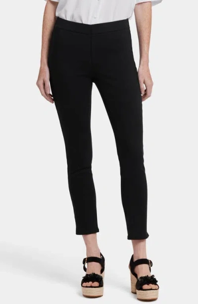 Nydj Ankle Slit Pull-on Jeans In Overdye Black
