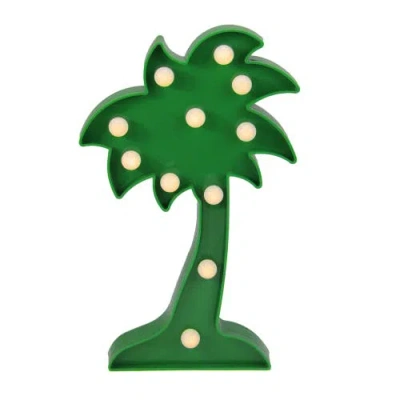 Northlight 10" Green Palm Tree Led Marquee Wall Sign In Green