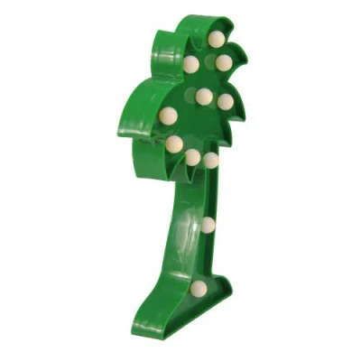 Northlight 10" Green Palm Tree Led Marquee Wall Sign In Green