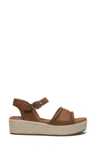 Timberland Santorini Sun Espadrille Sandal In Rust Full Grain