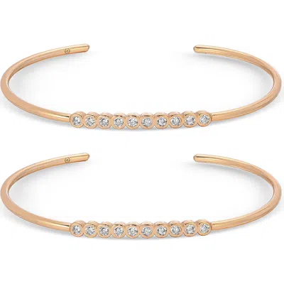 Ettika Double Take Set Of 2 Cuff Bracelets In Gold
