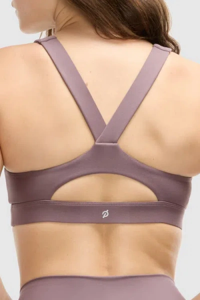 Peloton Cadent Mid Neck V Strap Bra In Sparrow