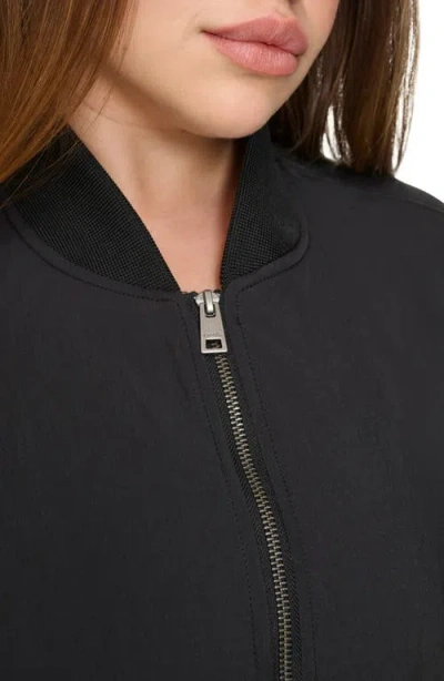 Levi's Trendy Plus Size Lightweight Zip-front Bomber Jacket In Black