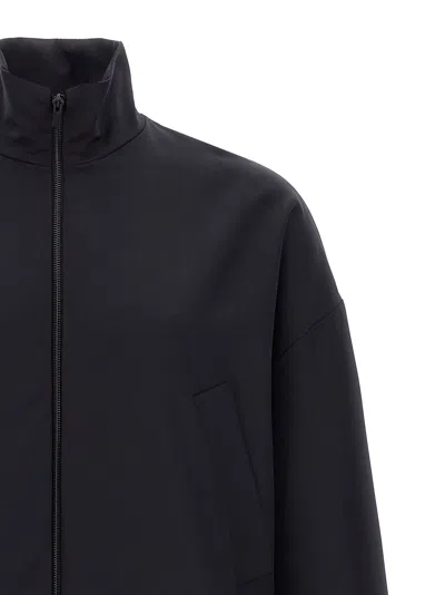 Fear Of God High-necked Jacket With Ribbed Cuffs And Hem In Blue