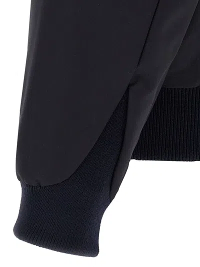 Fear Of God High-necked Jacket With Ribbed Cuffs And Hem In Blue