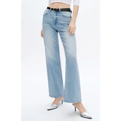 Bayeas High Waist Straight Leg Jeans In Swiss Bluednu