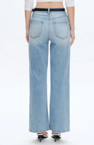 Bayeas High Waist Straight Leg Jeans In Swiss Bluednu