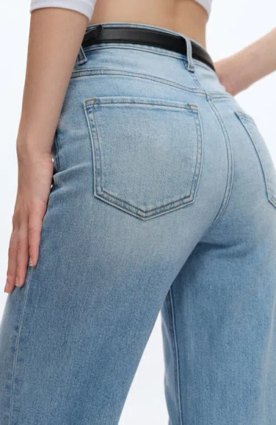 Bayeas High Waist Straight Leg Jeans In Swiss Bluednu