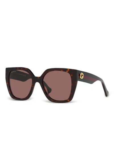 Gucci Gg1300s 002 Square Sunglasses In Brown