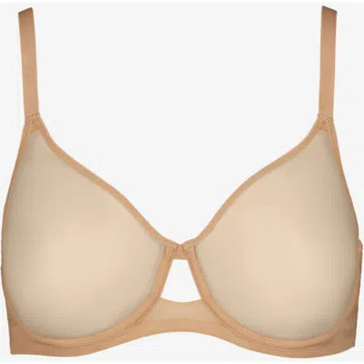 Commando Chic Mesh Full Cup Underwire Bra In Beige