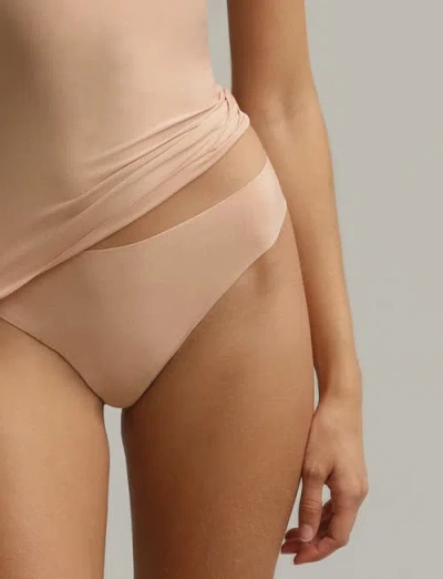 Commando Butter Mid-rise Thong 3-pack In Beige