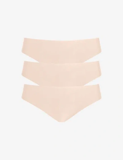 Commando Butter Mid-rise Thong 3-pack Gp201 In Black