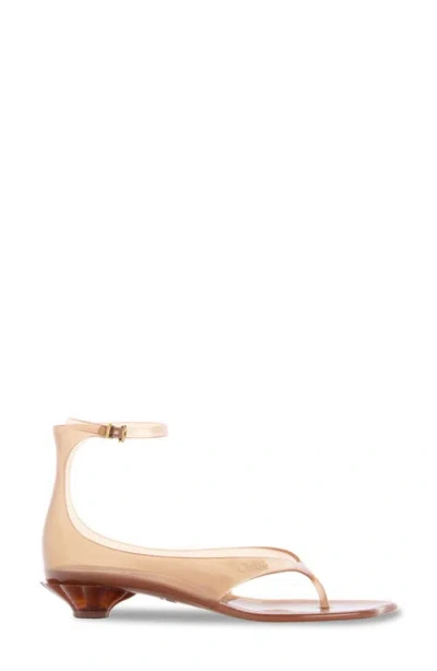 Chloé Chloe Women Biscuit Tpu Chloe Jelly Thong Sandals In Brown