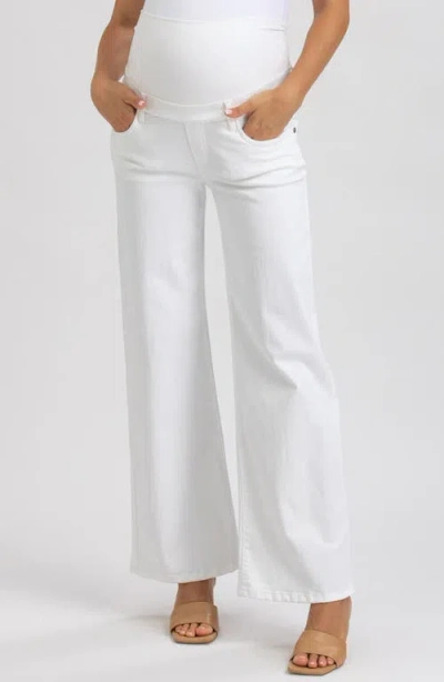 Pietro Brunelli Maternity Wide Leg Maternity Jeans In White